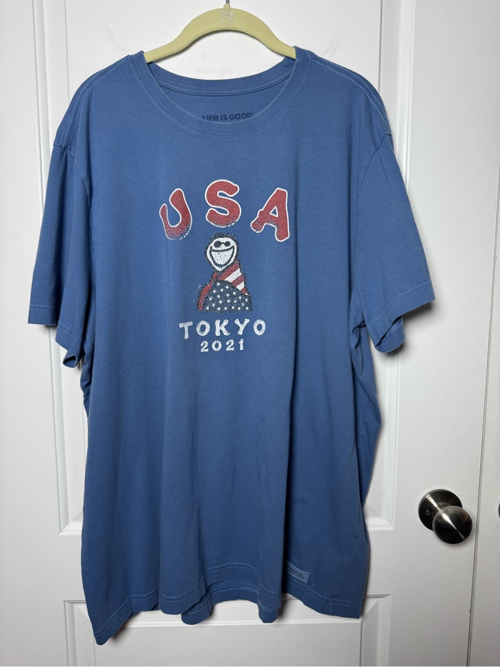 Life Is Good Men’s XL USA Tokyo 2021 Olympics Blue Crusher Tee